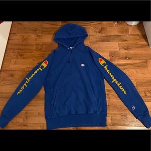 royal blue champion hoodie